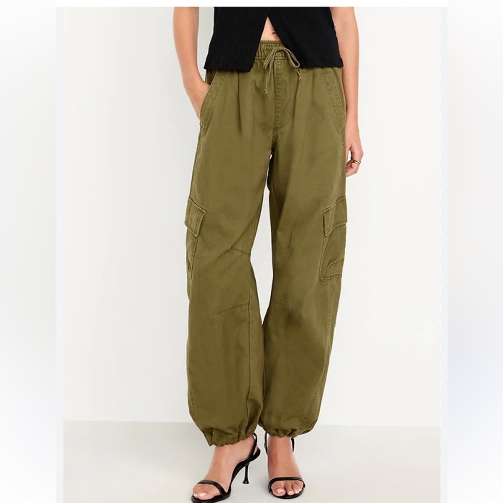 Old Navy Pull-On Barrel Cargo Pants Green XL